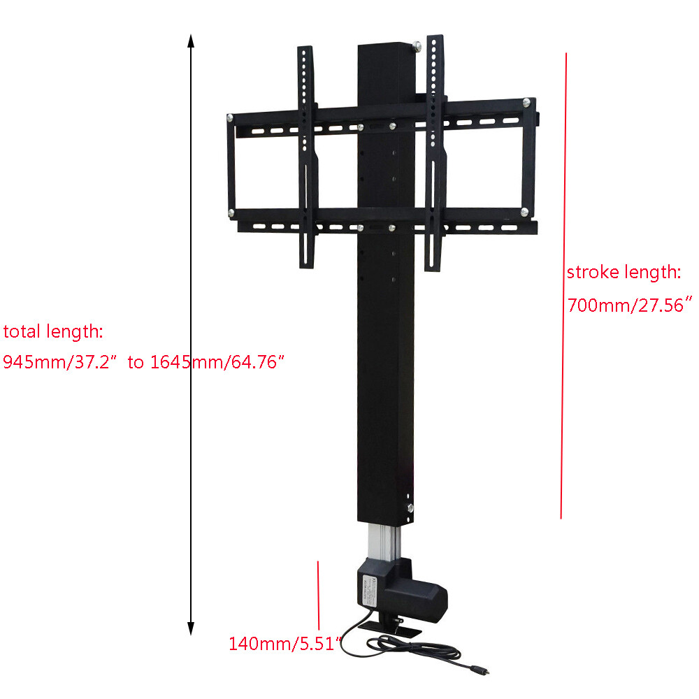 Motorized TV Lift Stand Mount Bracket For 26"-57" TVs With Remote Controller