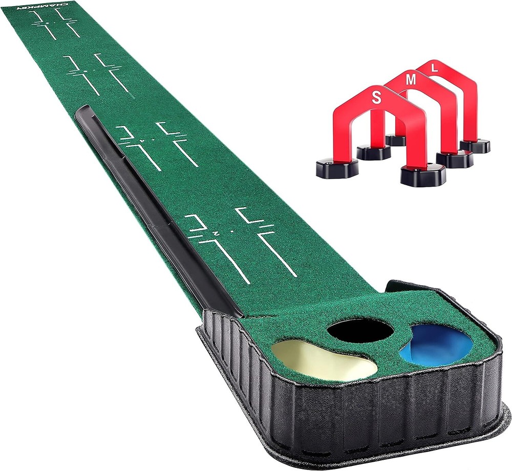 Indoor Golf Putting Mat Auto Ball Return Golf Practice Training Grass Mat Tracks