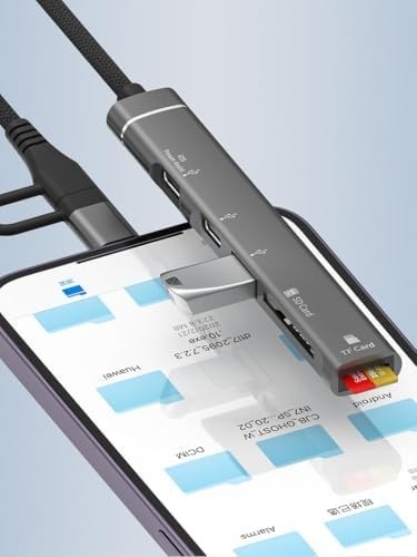 SD Card Reader for Iphone Ipad, 5-In-1 Lightning USB-C to Memory Card Viewer wit