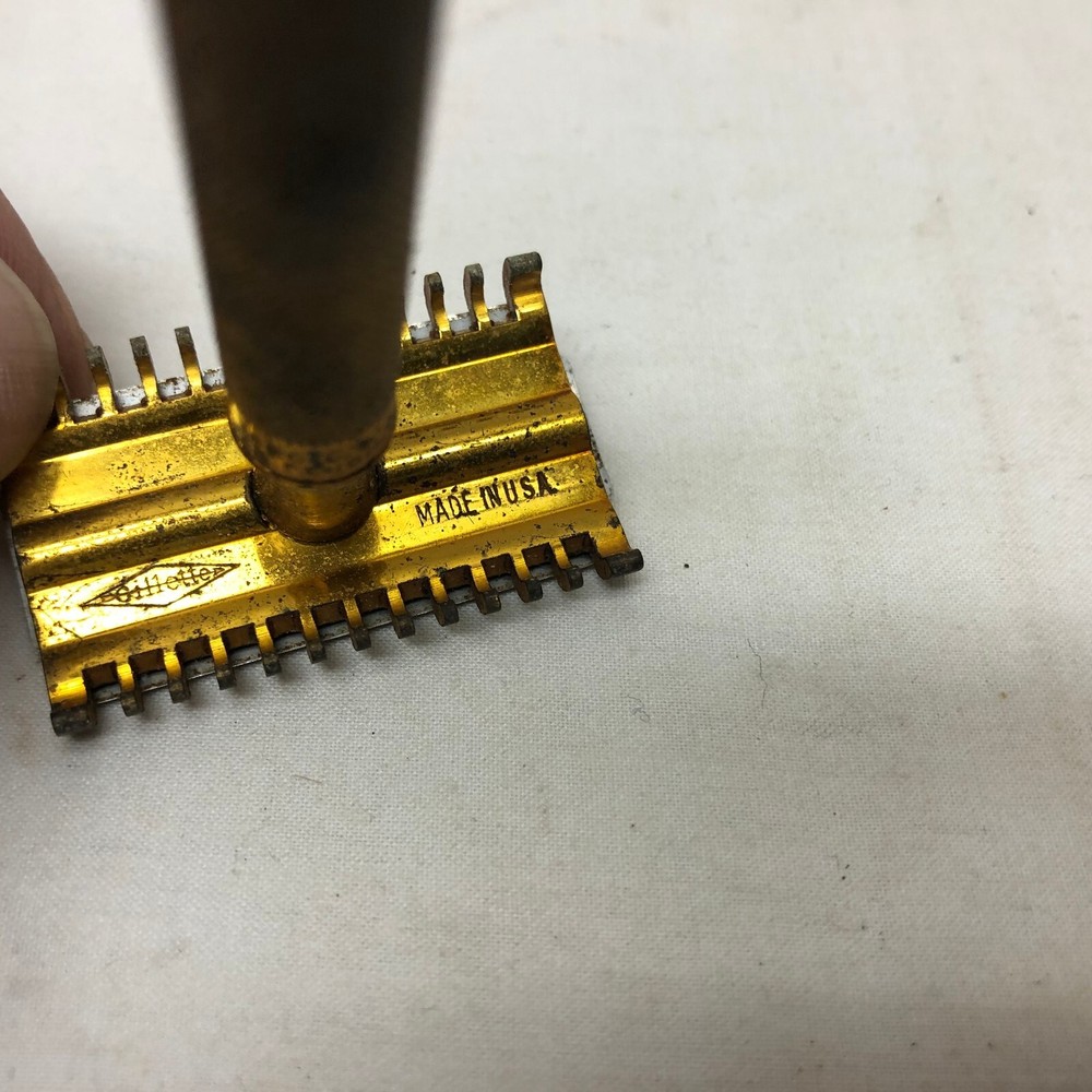 Vintage Gillette Gold Safety Razor