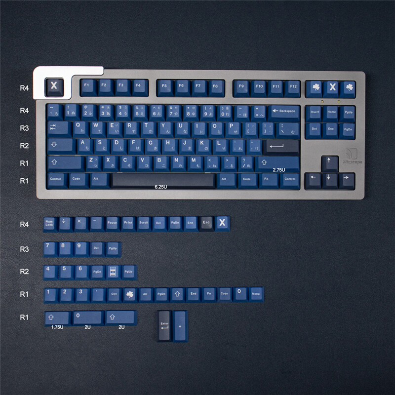Striker Theme Blue Keycap 129 Keys Cherry Profile PBT For MX
