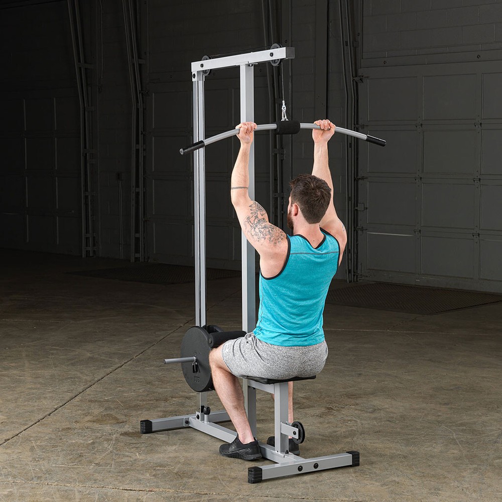 Powerline Lat Machine with High and Low Pulleys