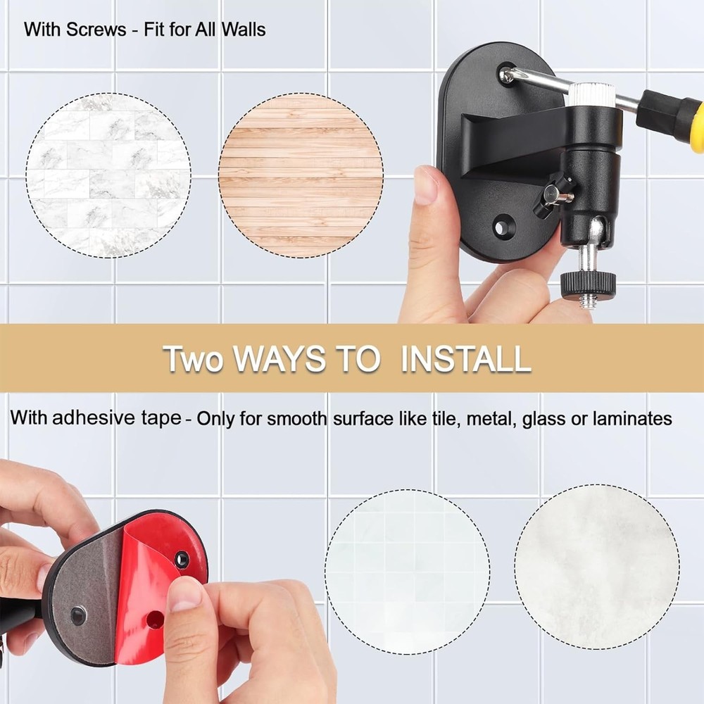 360-Degree Swivel Security Camera Mounts - Easy Installation, Durable Design