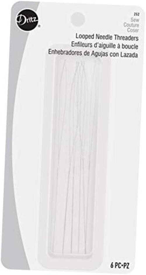 252 Looped Needle Threaders (6-Count),Silver