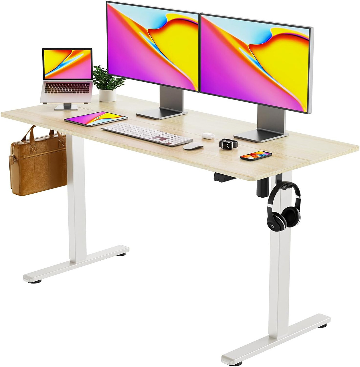 40" Modern Height Home Office Table Standing Electric Desk