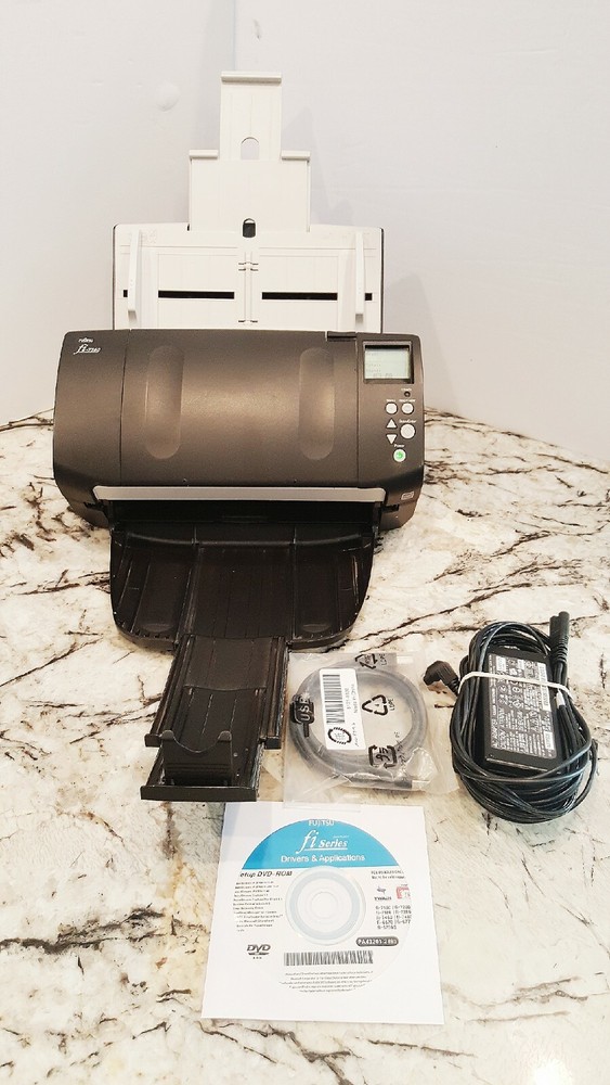 Fujitsu FI-7160 document scanner Work Group Scanner fully set in box