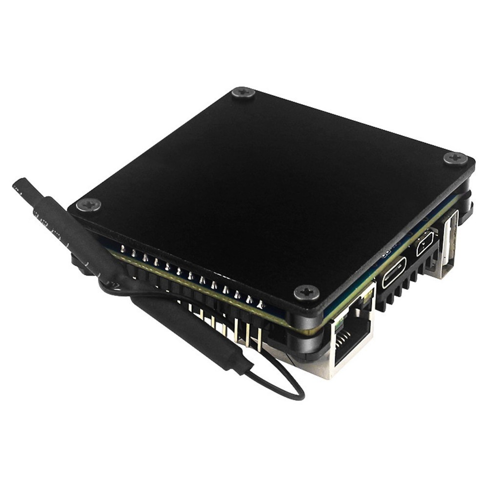 Aluminum + Acrylic Cooling Shell Passive Heatsink Case For Orange Pi Zero 2