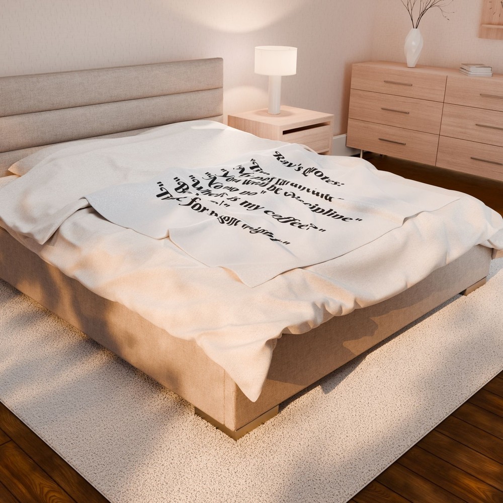 Ray's Quotes Plush Blanket | Personalized Quote Throw