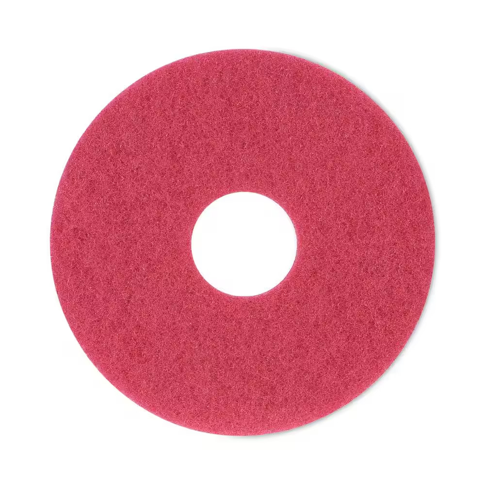 12 In. Dia Standard Buffing Red Floor Pad