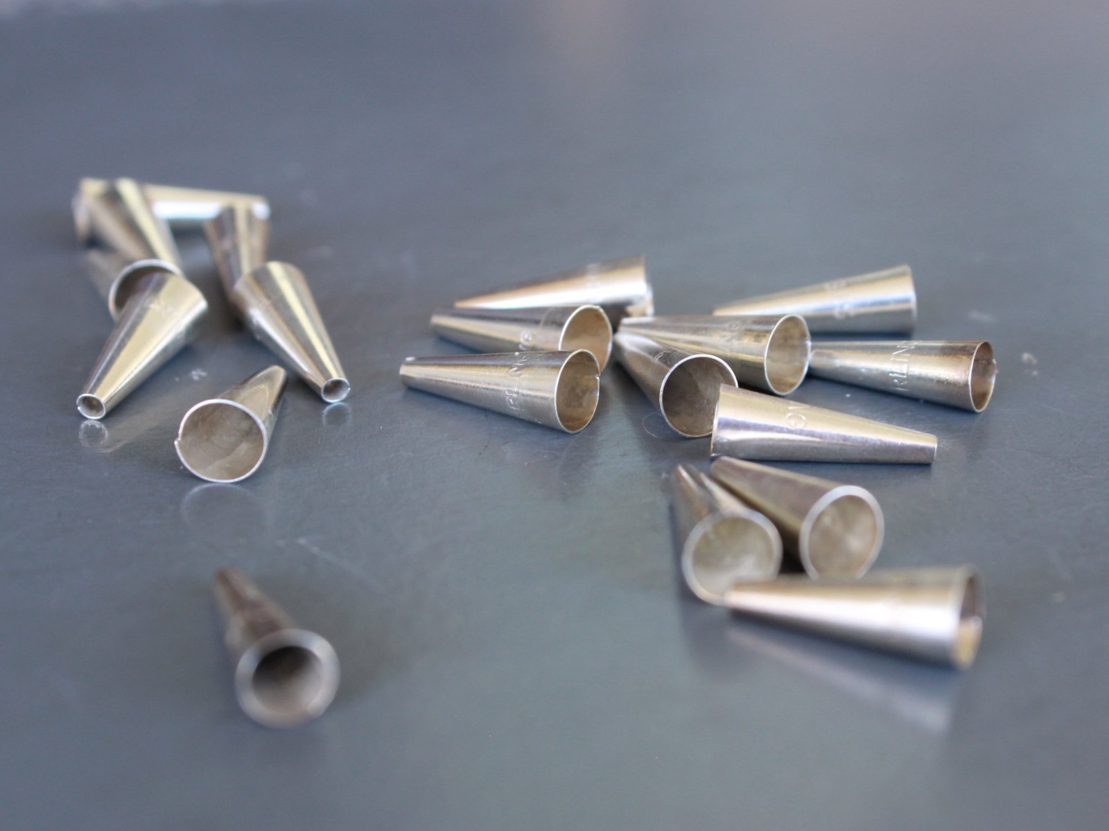 End Cones Bead Necklace ends Sterling Silver SMALLER 1/2" x 5mm USA made