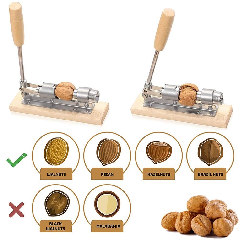 Nutcracker Heavy Duty Pecan Walnut Cracker Plier Opener Tool for Easy Cracking