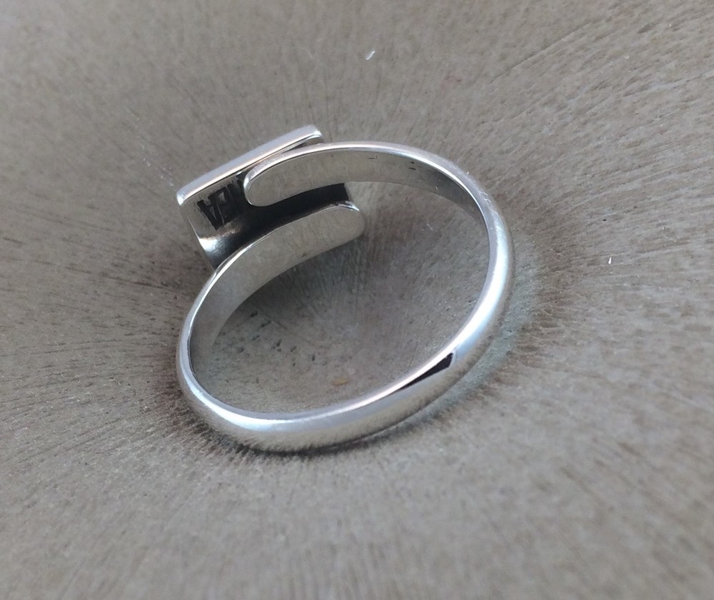 Sterling Silver Ring Blank 8x10mm Pad Base Adjustable Style .925 Quality Finding