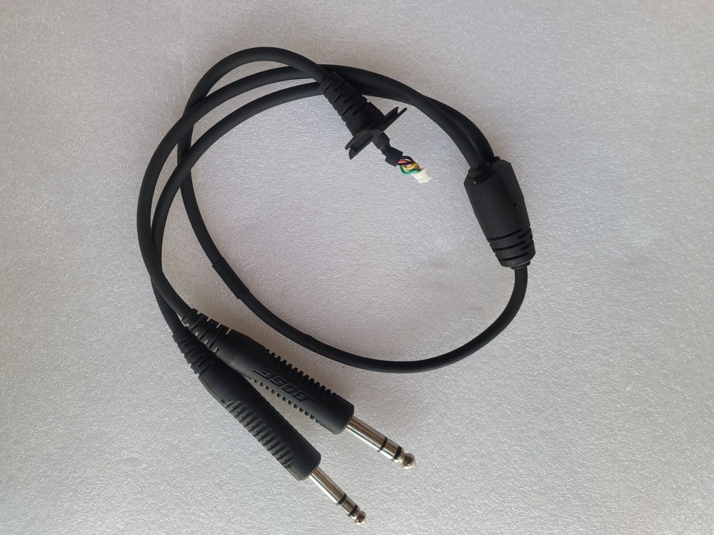Double Plug Cable for Bose proflight Aviation Headset Stereo / No supported A20