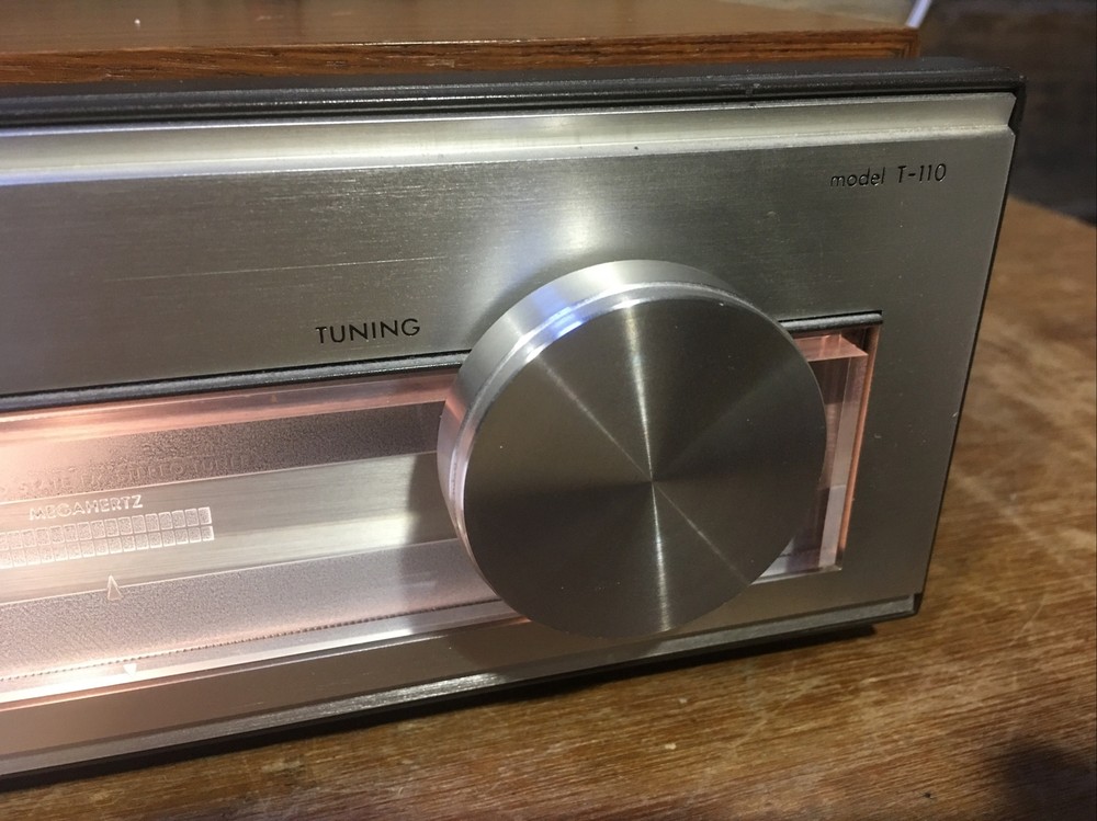 Luxman T-110 FM Stereo Tuner Silver/Wood 4ch Decoder Multi Path T 110 Working
