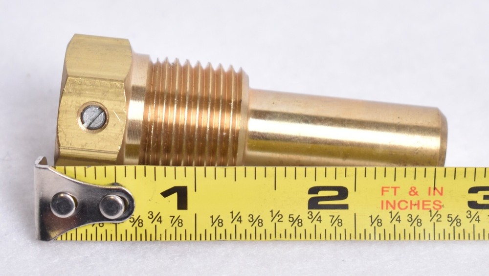 Treice 2" Brass Threaded Thermometer Well 566374