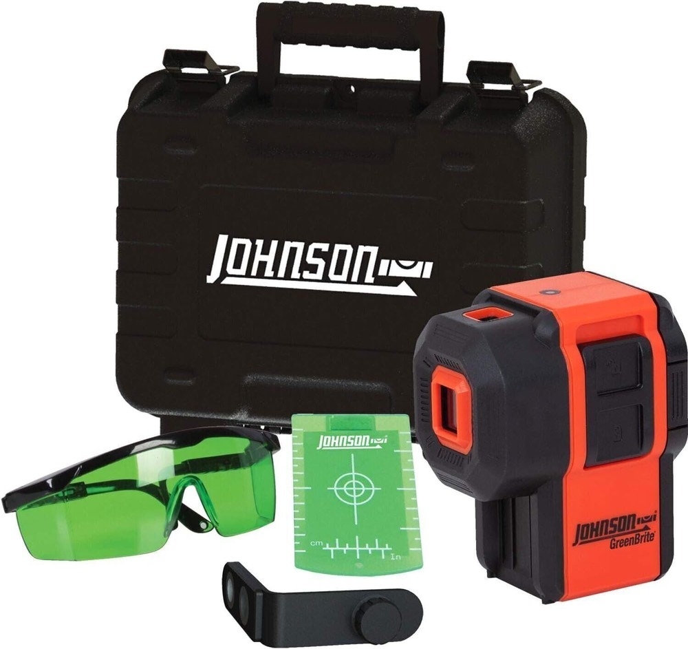 Johnson Level & Tool 40-6641 Self-Leveling 3 Dot Laser Kit w/ GreenBrite