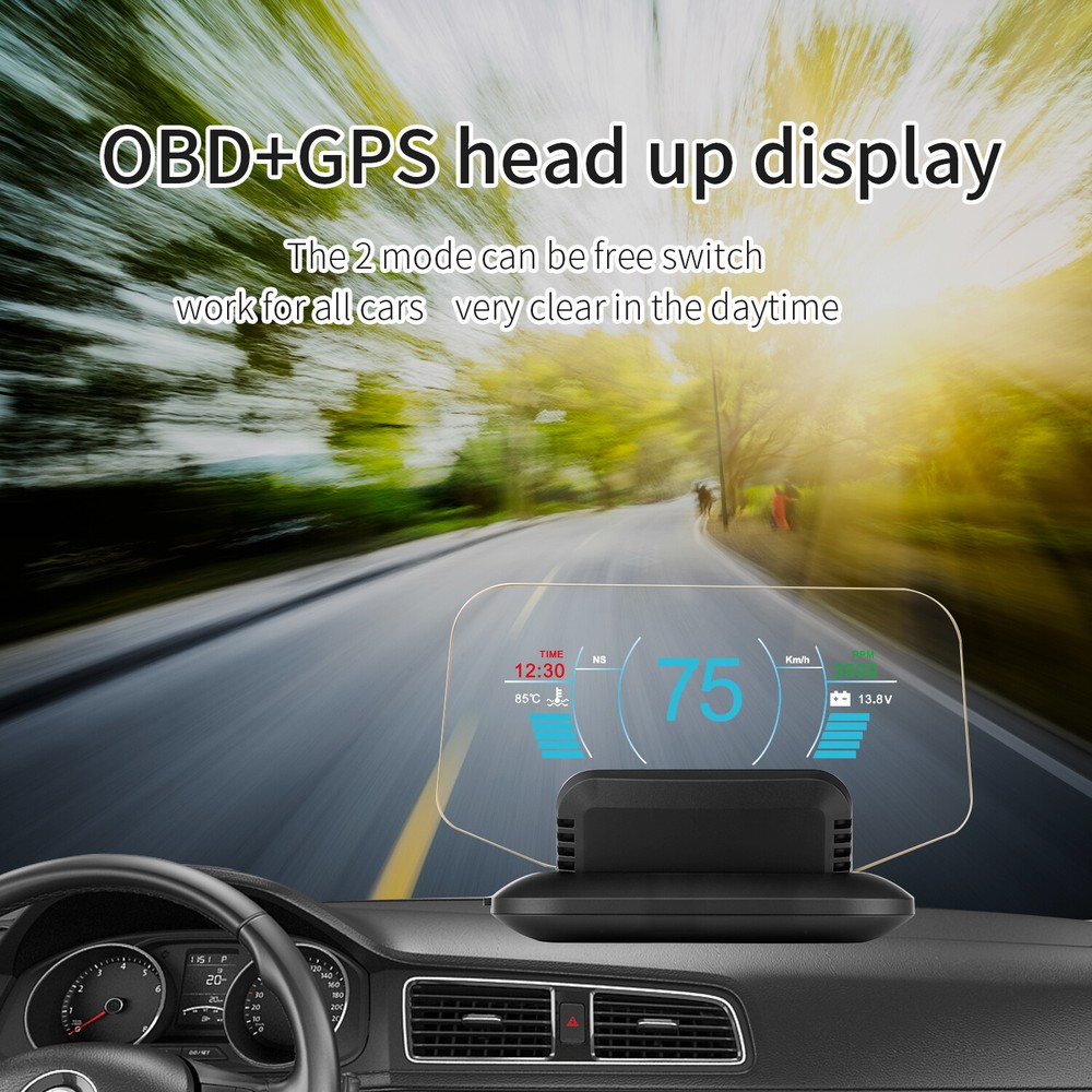 HUD OBD Head Up Display Car GPS System Speedometer Projector Diagnostic Tool OIT