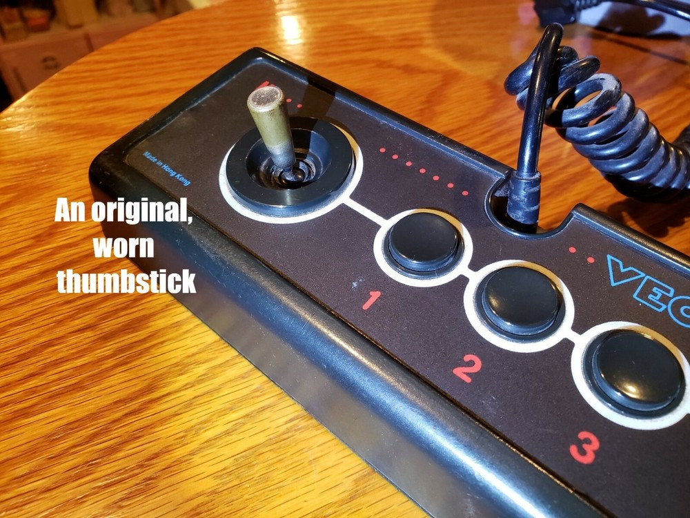 Vectrex Replacement Controller Thumbstick BLACK CHROME - BRAND NEW!