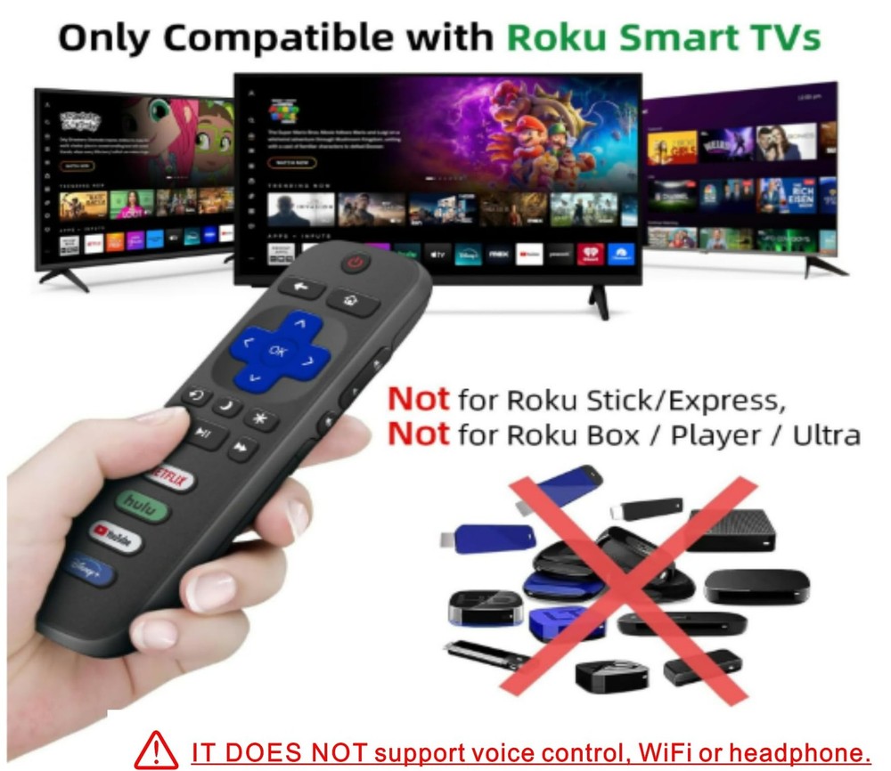 Control Your Roku TV Instantly - 2 Pack Remote Replacements