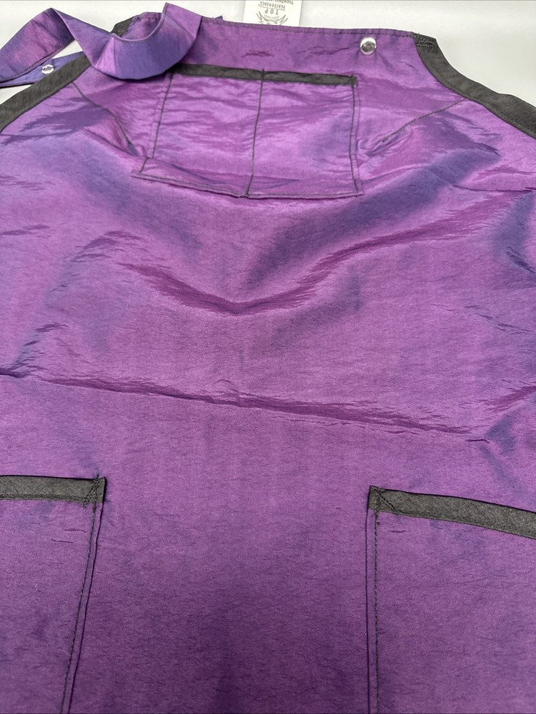 Top Performance polyester purple zip pockets pet grooming apron