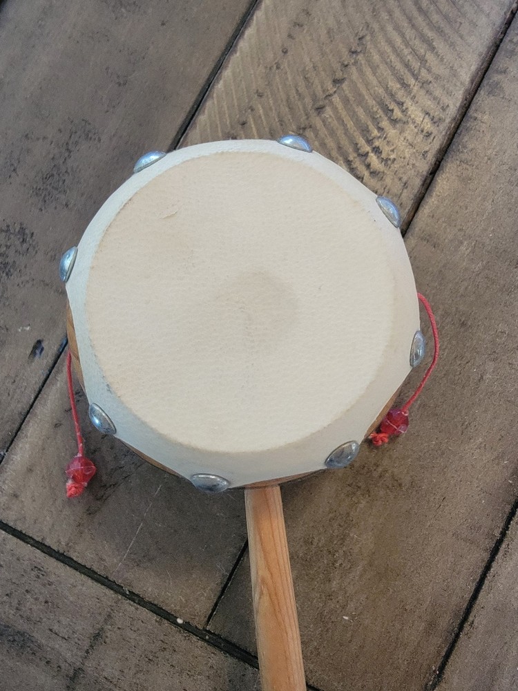 Monkey Spinning Balance Double-Sided Drum Percussion 9"