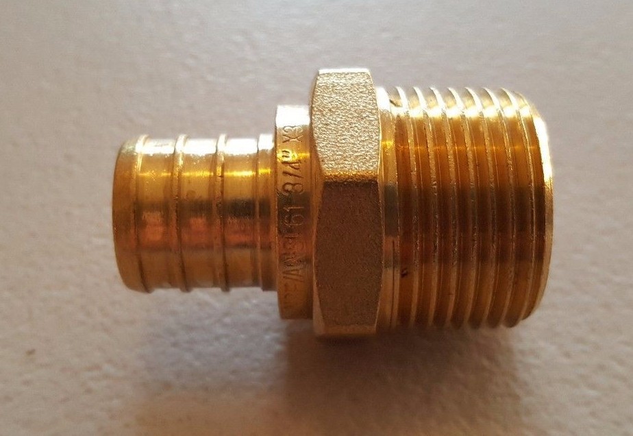 25 PCS. 3/4" PEX X 3/4" MALE NPT THREADED ADAPTER BRASS CRIMP FITTING LEAD FREE