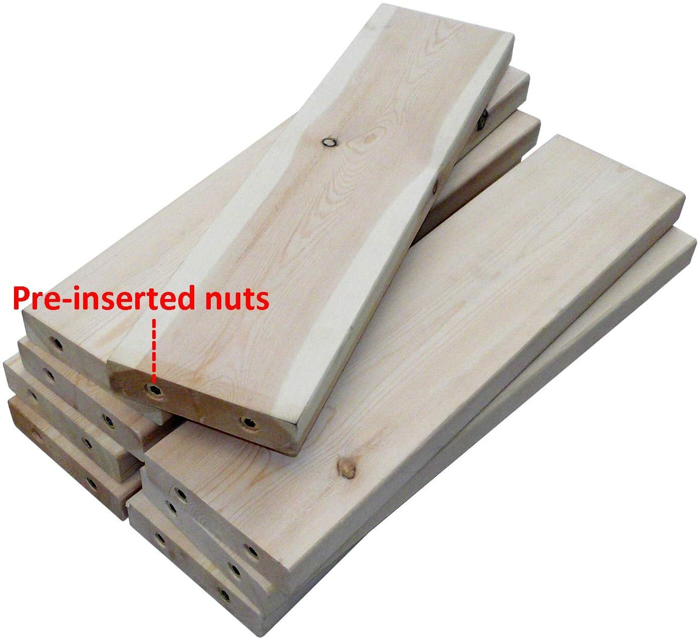 DIYHD Unfinished Rolling Library Wooden Step Ladder with Glab Handle