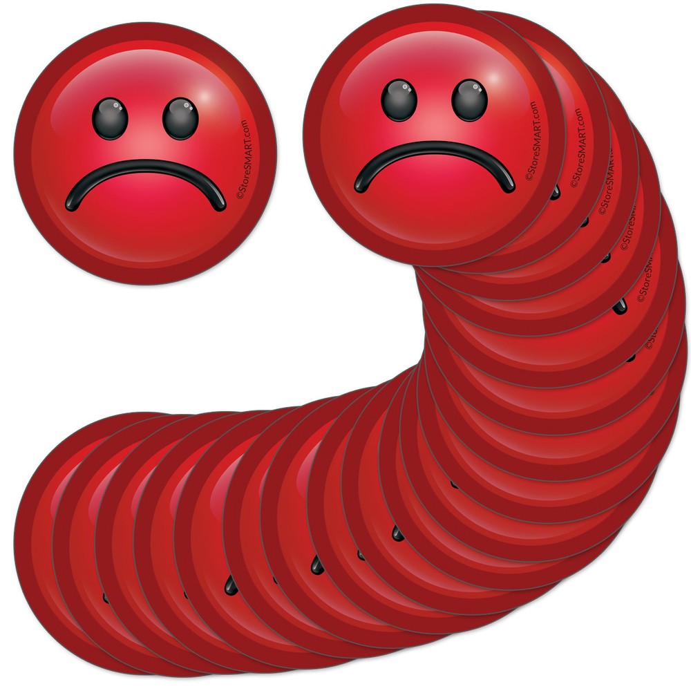 StoreSMART - 2" Mood Magnets for Status Visualization - 10-Pack - FACE2-_-10