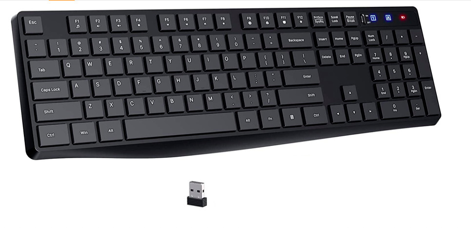 Wireless Keyboard for PC, Laptop; Black (PC230A)