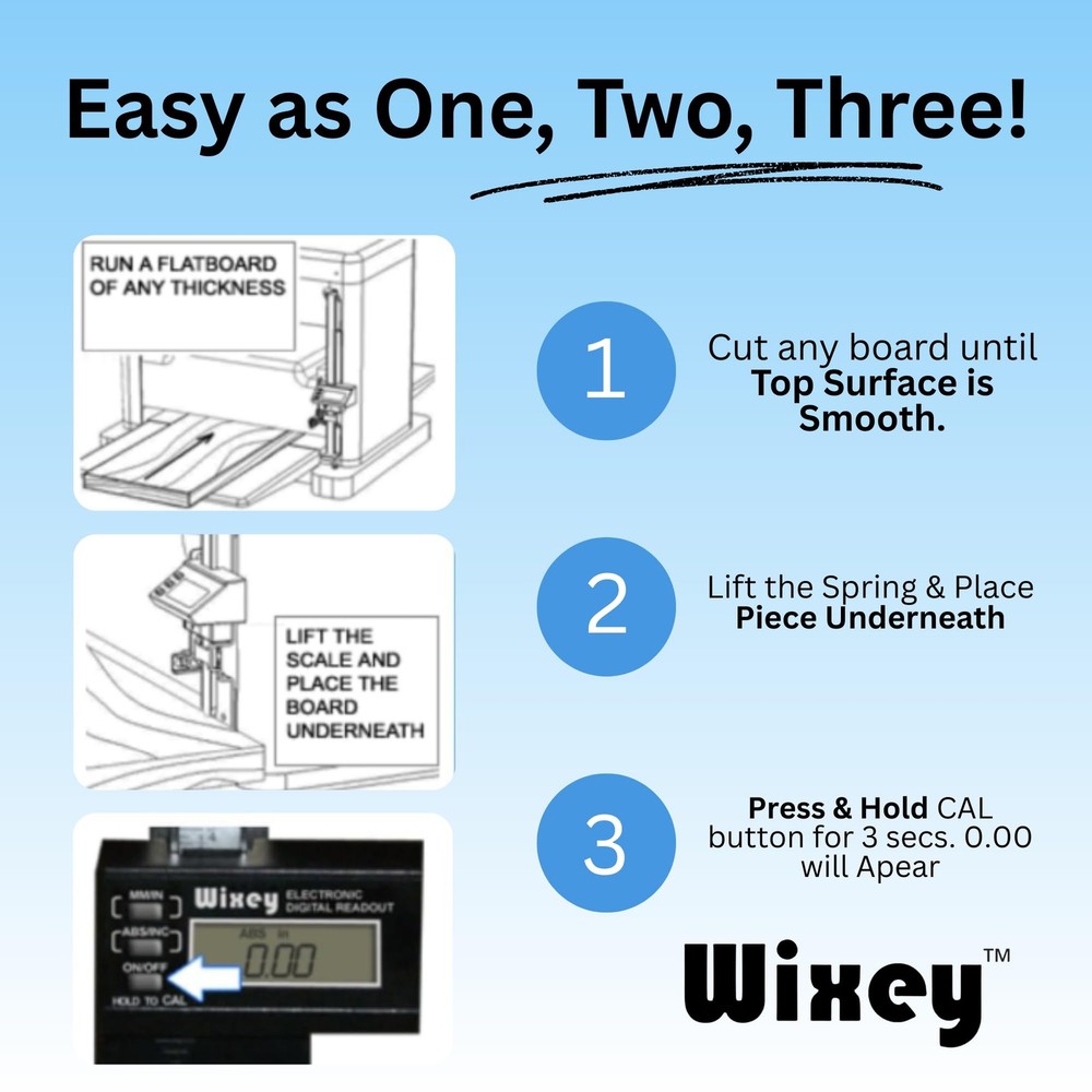 Wixey Digital Planer Gauge – Electronic Digital Readout Thickness Measuring ...