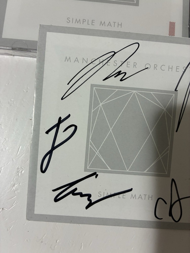 Manchester Orchestra Simple Math Autographed, Signed, Auto Sealed CD Tim Very