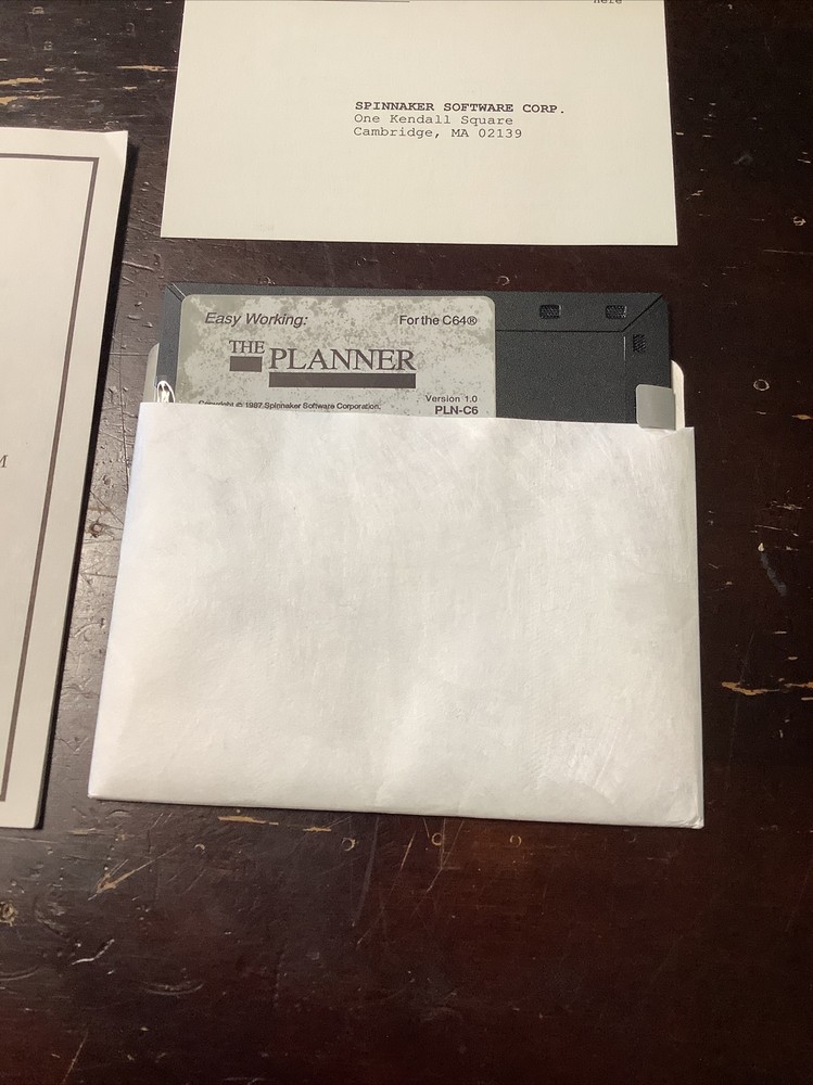 Easy Working From Spinnaker The Planner Commodore IBM & Apple Floppy Disk 5.25”