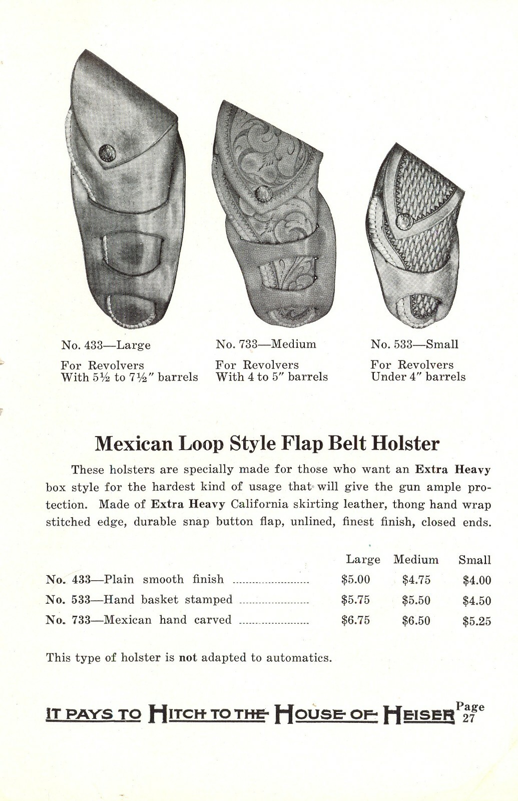 Heiser Catalog #20 (Smoking Gunman) on CD - Gun Leather and much more....