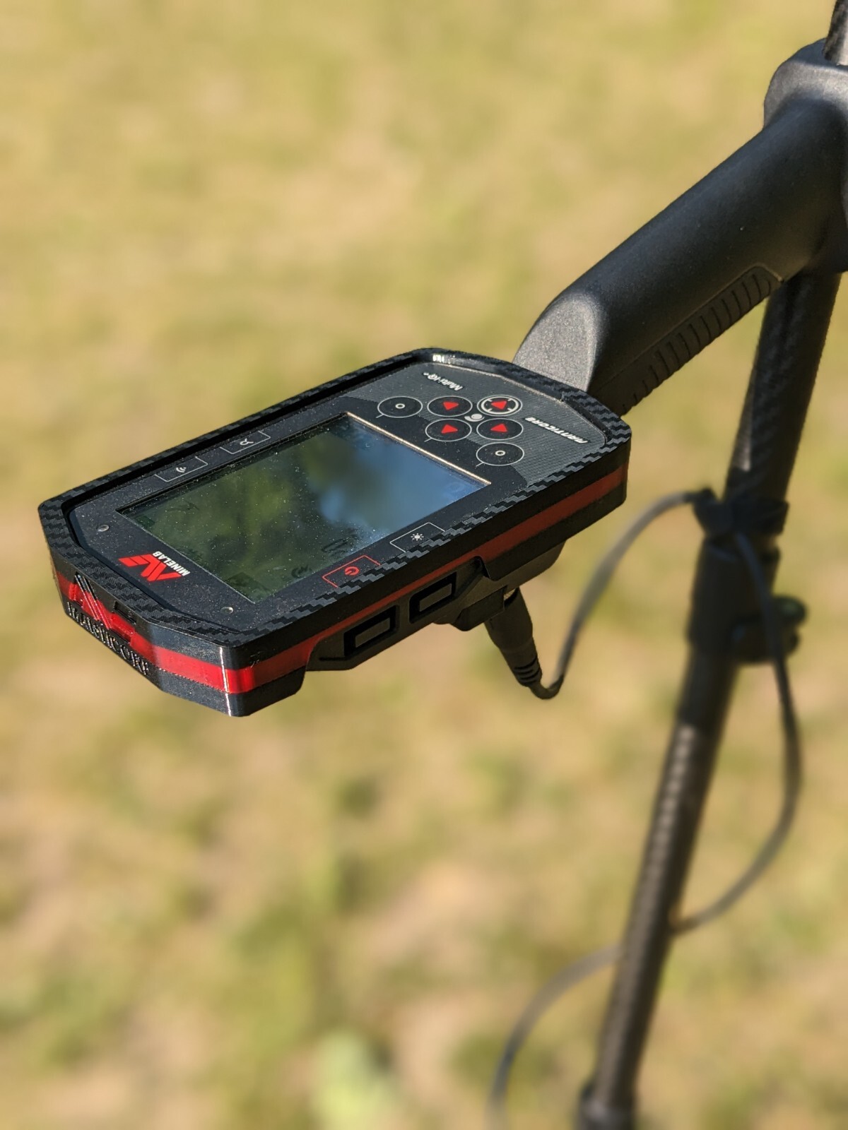 Minelab Manticore Two Tone Black/Red Flex-Rubber Protective Control Unit Cover. 