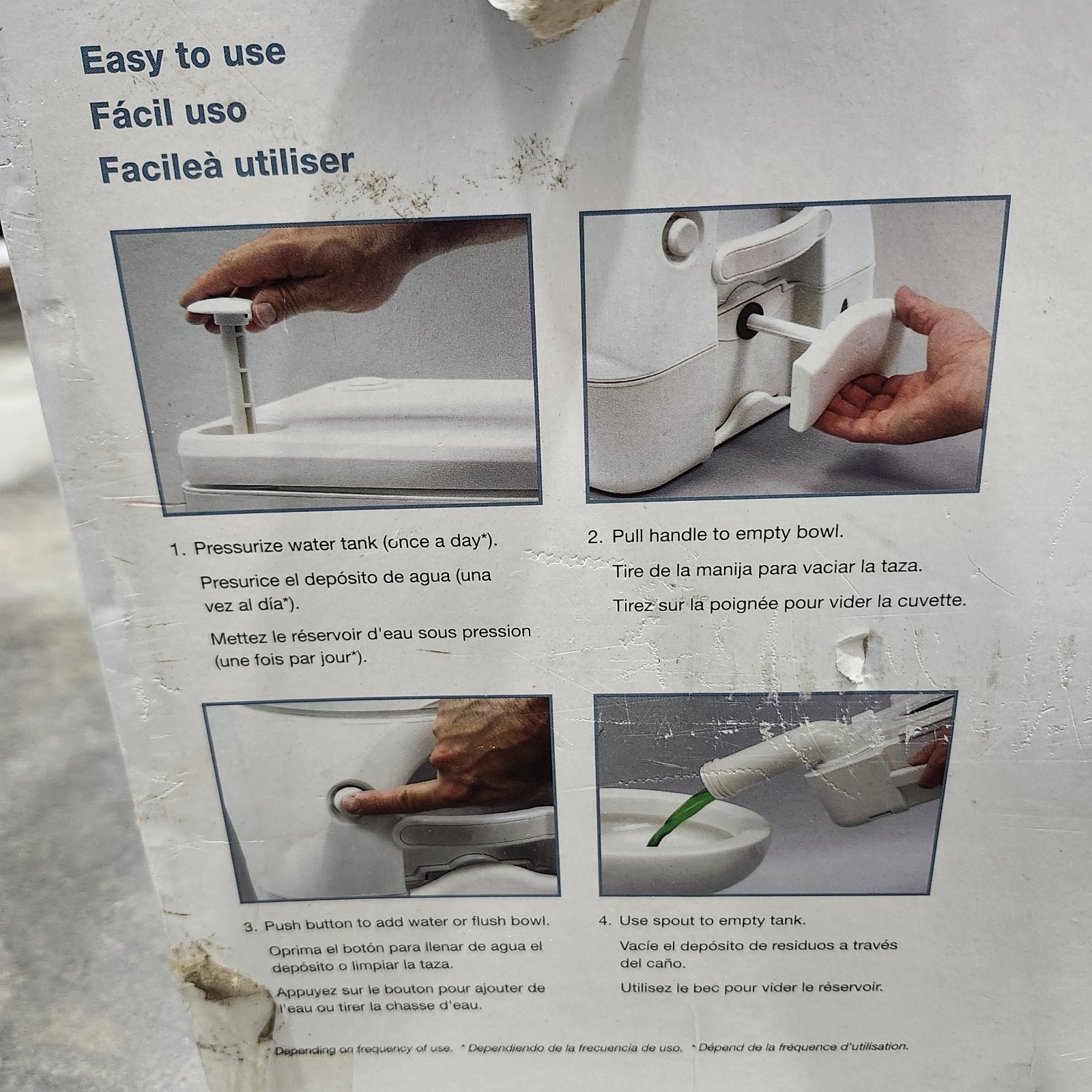 Dometic 301097206 Portable Camping Toilet 970 Series Porta Potti - 2.6 Gal.