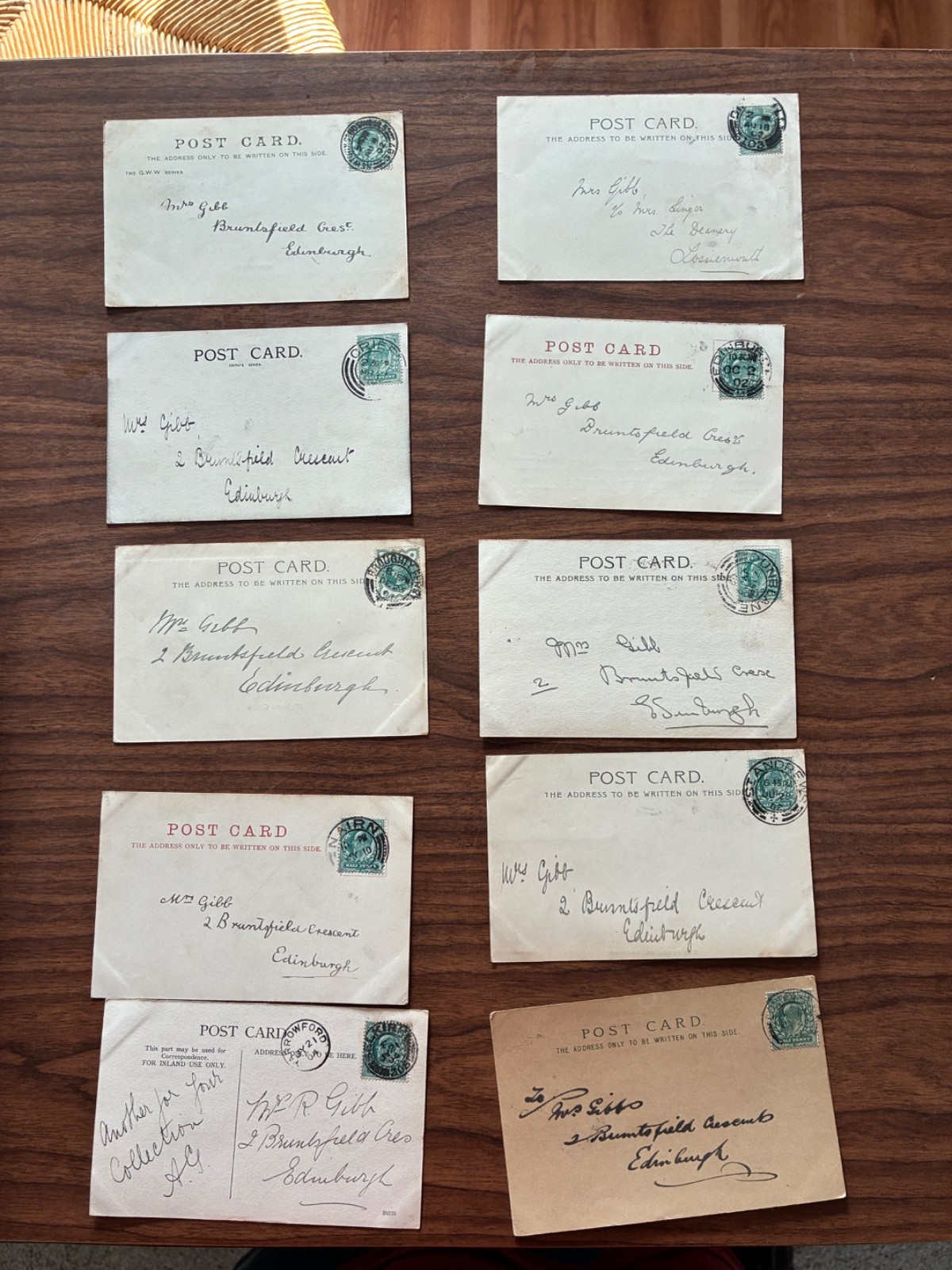 27 Postcards Mrs. (Maggie) Robert Gibbs Scottish Painter Scotland England 1903