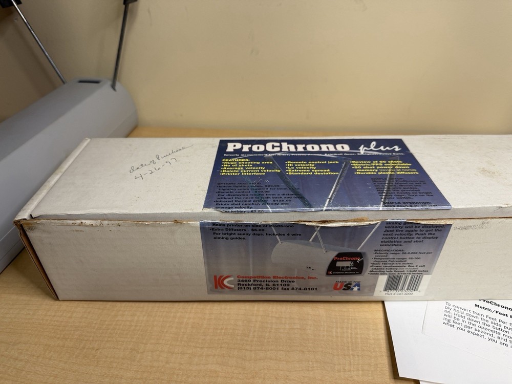 Prochrono Plus Chronograph Competition Velocity Electronics + Box VG Tested