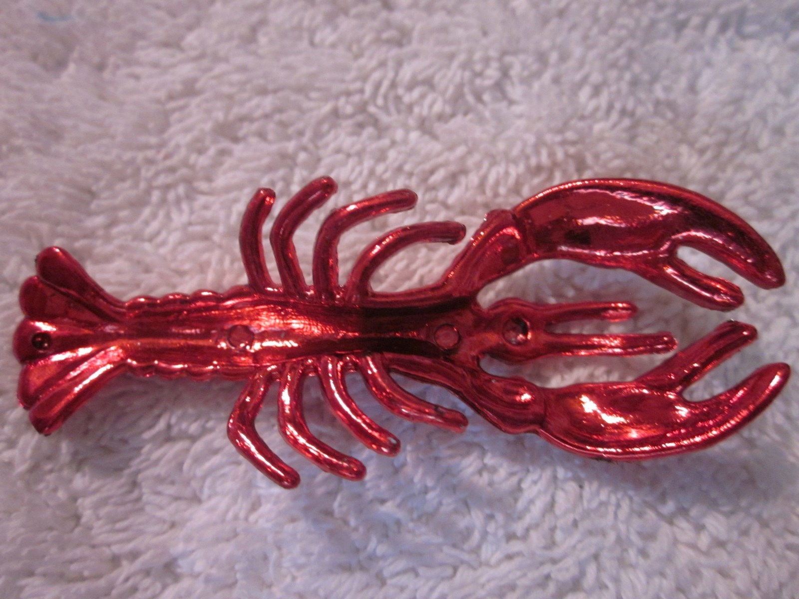 3 DOZEN (36 pieces) "RED CRAWFISH TRINKETS" 70mm - BULK CRAFTS MUDBUGS CRAYFISH