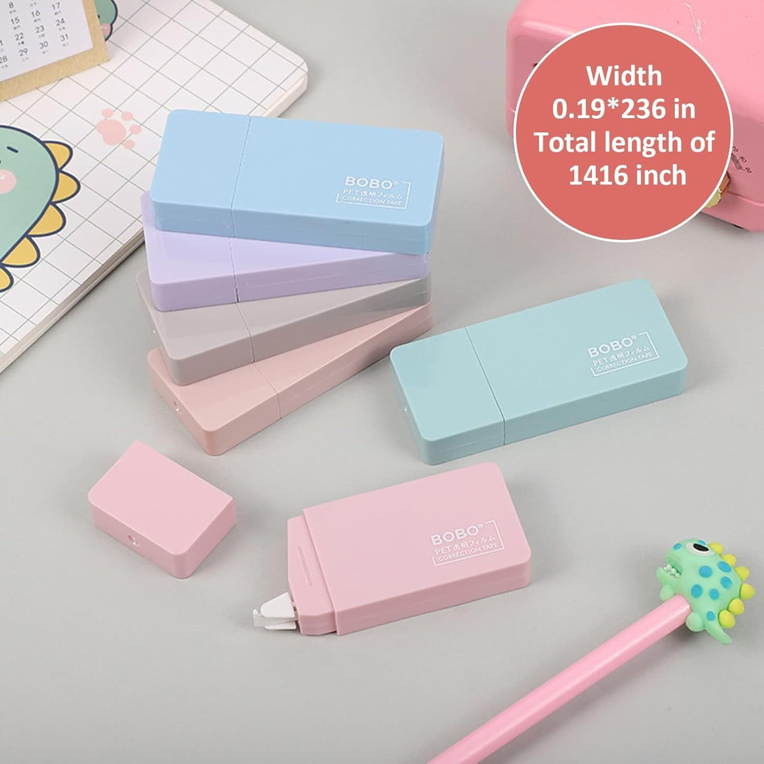 6 Pack Correction Tape Cute White Out Macaron Color