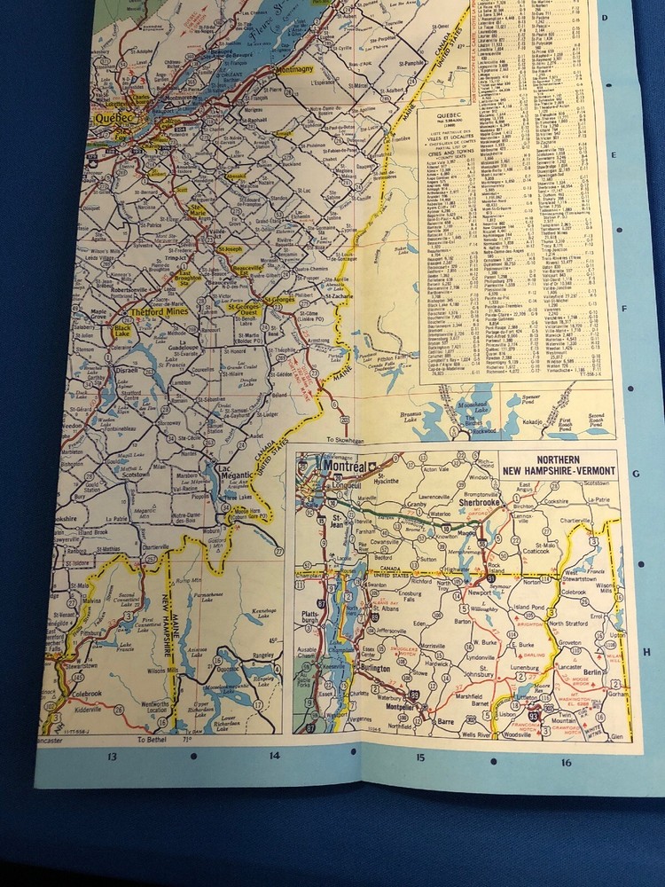 Vintage 72-73 Quebec Sunoco Road Map