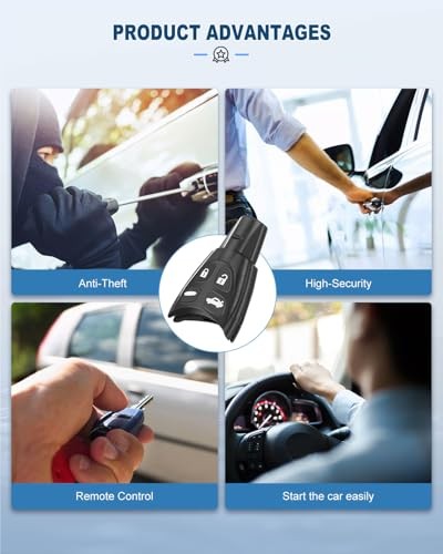 for Saab Key fob Case Replacement for Keyless Entry Remote Control Car Key 1