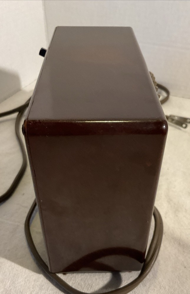 Vintage General Electric Model 8H58 Brown Bakelite Timer & Clock READ
