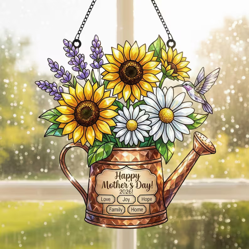Personalized Sunflower Suncatcher Acrylic