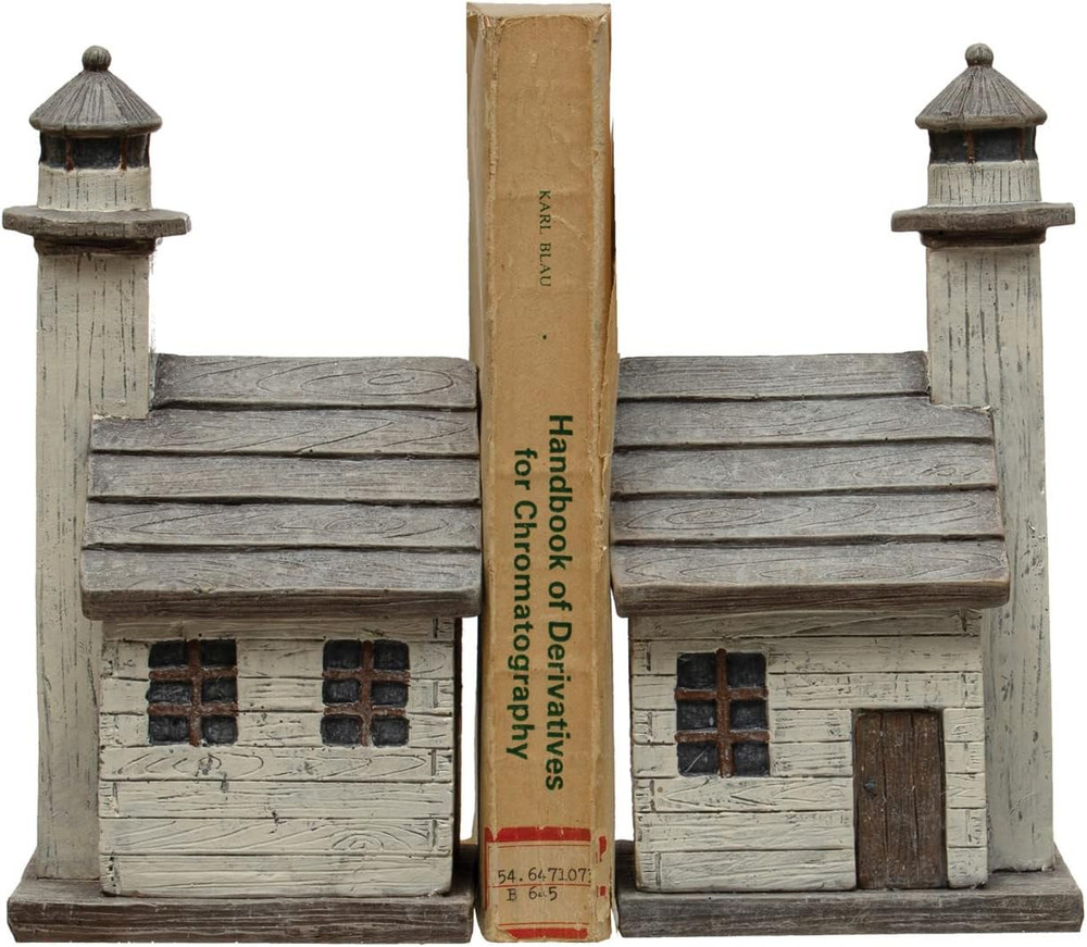 Lighthouse Bookends, Set of 2, Gray