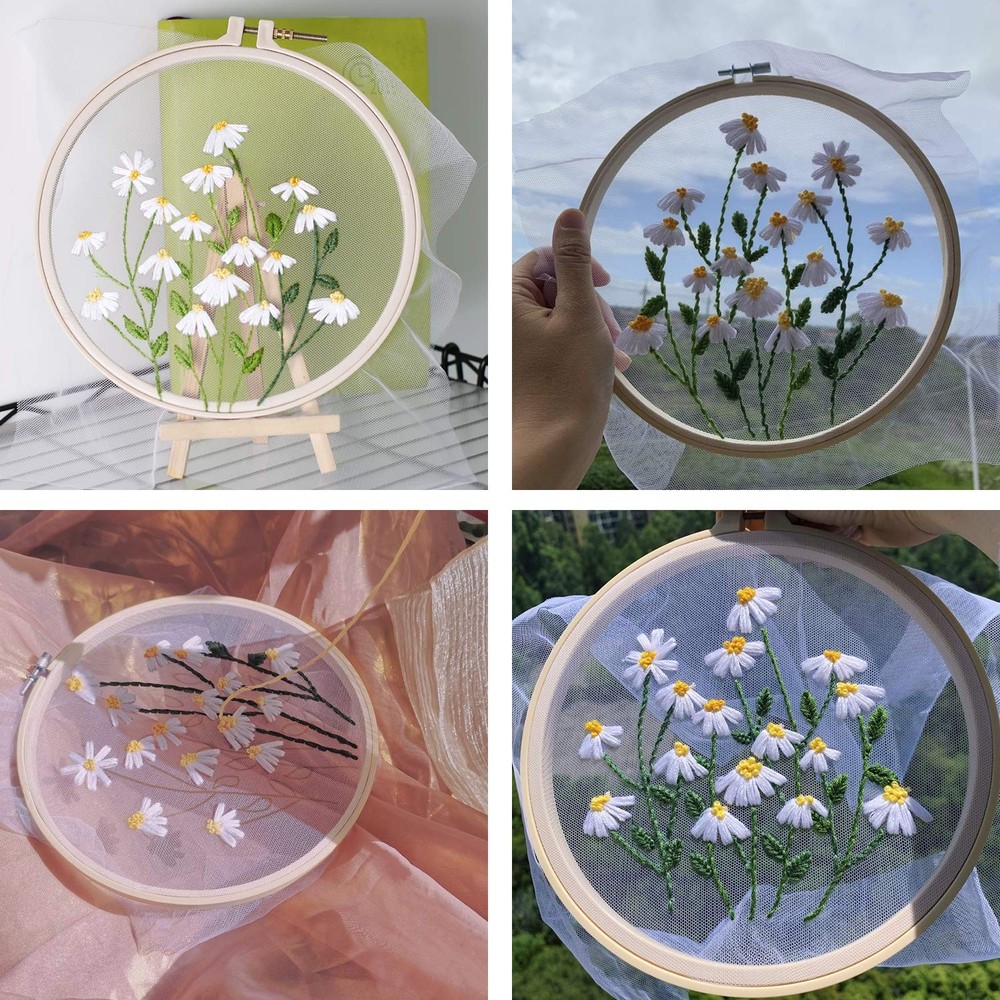 Full Range Embroidery Kits for Beginners Stamped Small, Multiple colors