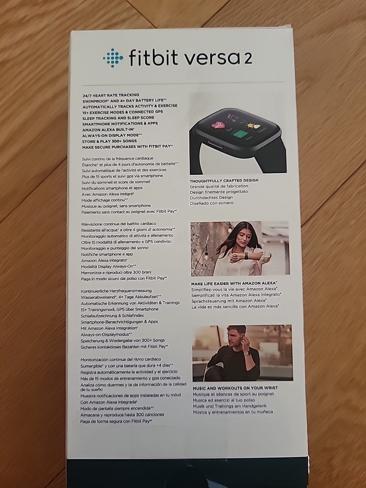Fitbit Versa 2 Wristband Activity Tracker - Black (FB507BKBK)