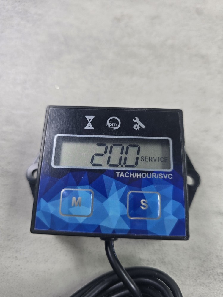 Tach Small Engine Hour Meter Digital Tachometer Maintenance Reminder Black