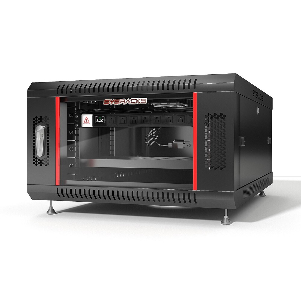 6U Sysracks Wall Mount IT Data Network Server Rack Cabinet Enclosure 24" Depth