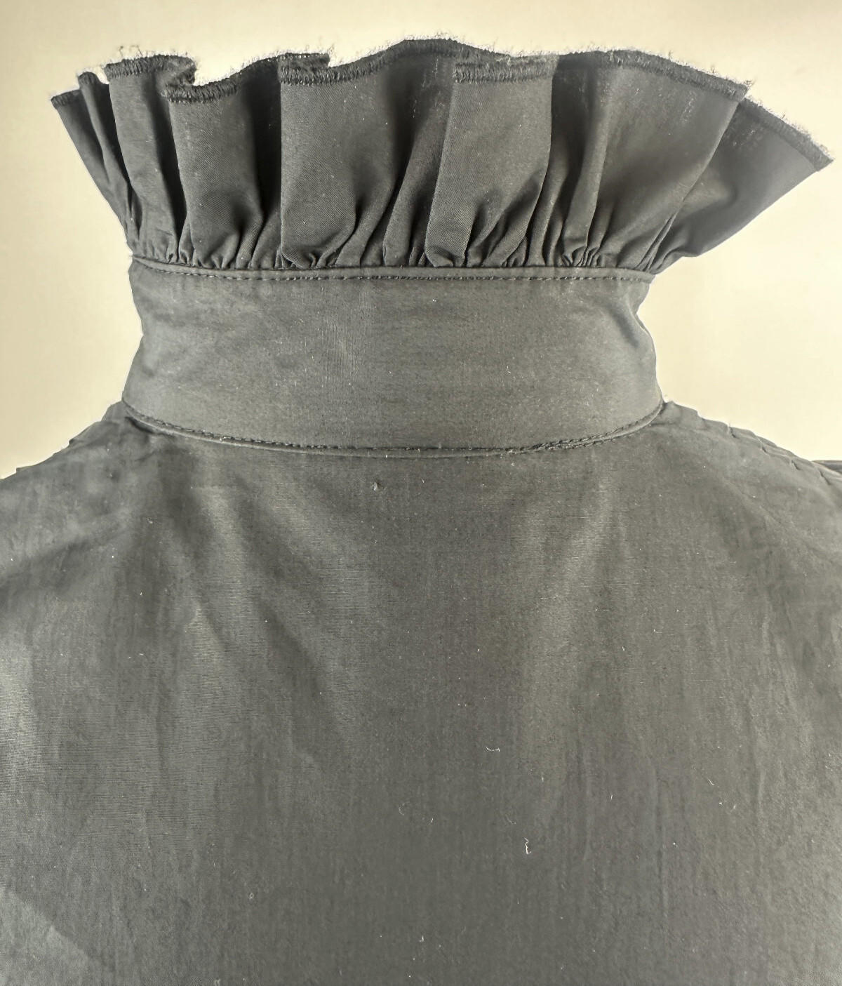 *Flawed* Victorian Choice Black Blouse Steampunk Witchy Goth Button Top Medium