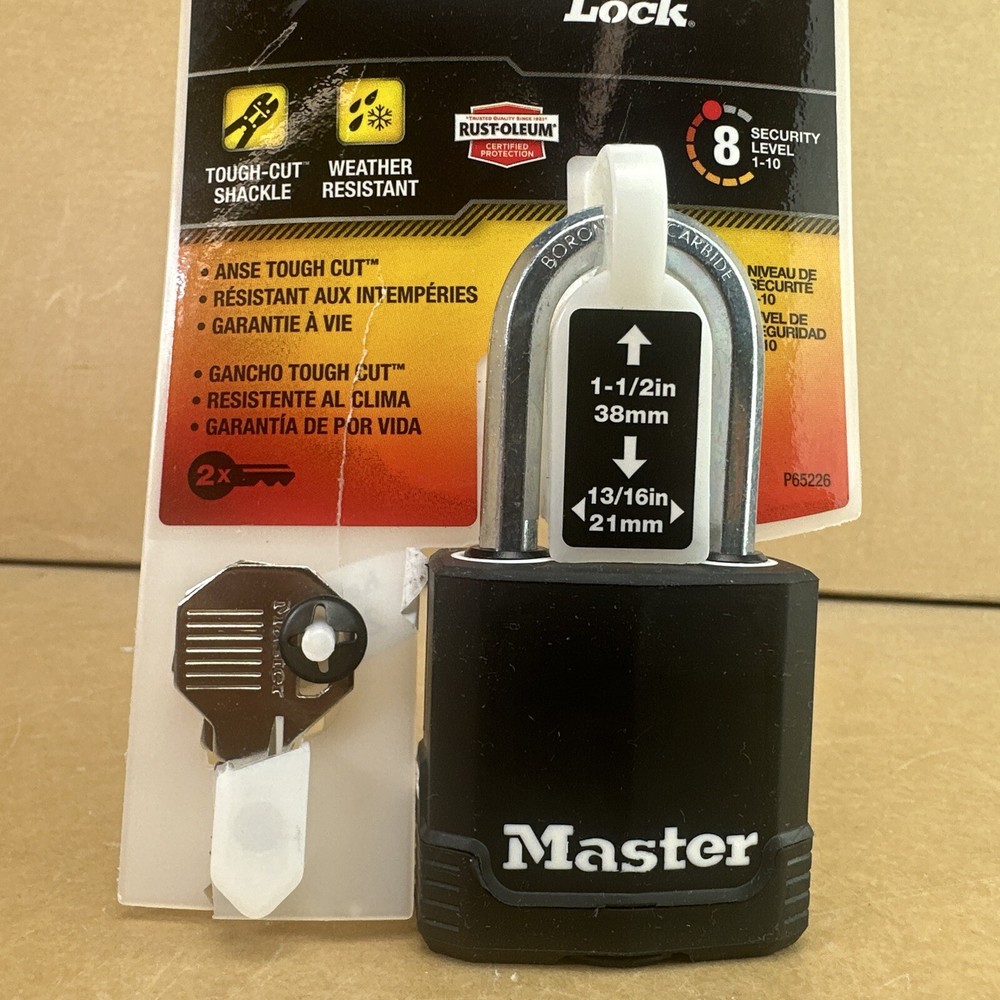 Master Lock Padlock M115XKADLF Tough Cut Weather Resistant - Key Code: 2843